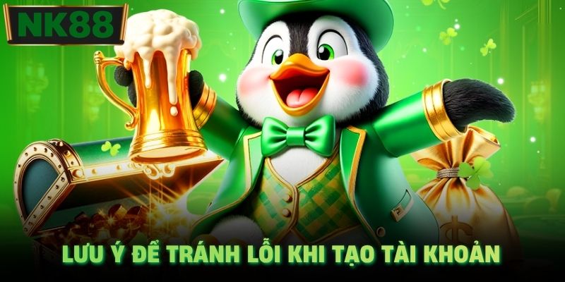 Lưu ý để tránh lỗi khi tạo tài khoản